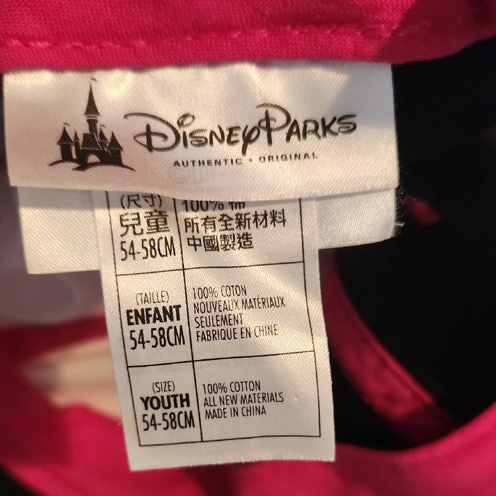 Disney Pink and Black Mickey Mouse Hat with White Icon - Picture 2 of 4